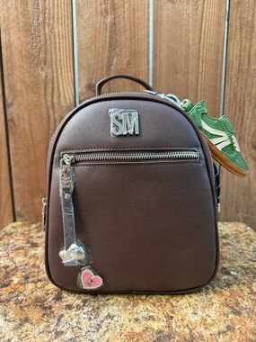 Steve Madden Chocolate BBLOGO Mini Backpack